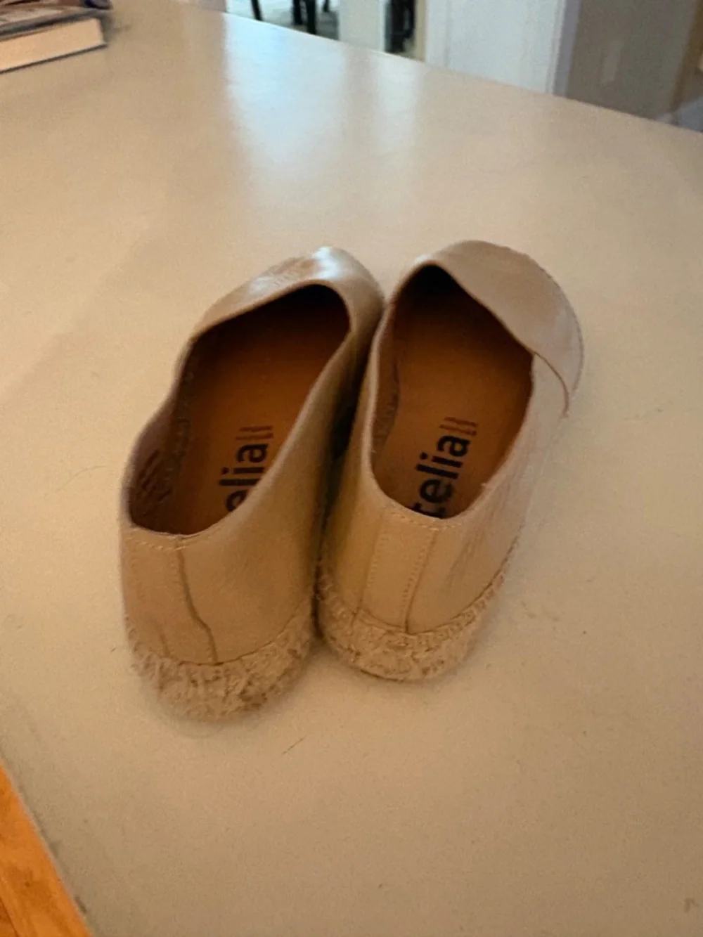 Leather espadrille